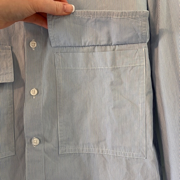 Abercrombie & Fitch Blue Striped Button Down - Picture 8 of 11